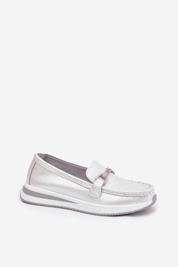 Grey Mocassin in Moccasins, Loafers with Fabric, Footbed, Upper Height and Platform Height