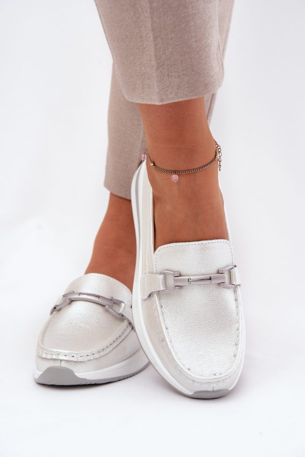 Grey Mocassin in Moccasins, Loafers with Fabric, Footbed, Upper Height and Platform Height
