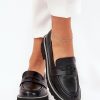 Black Mocassin in Moccasins, Loafers with Fabric, Footbed, Upper Height and Heel Height