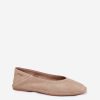 Beige Ballet Flats....Fabric, Footbed and Heel Height