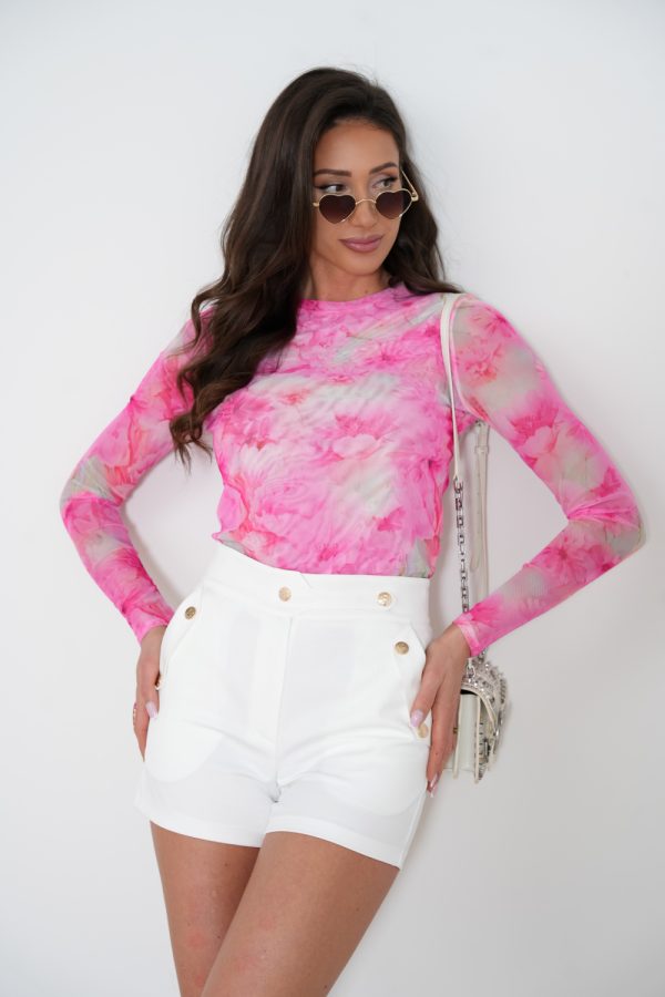 Multicolor Blouse in Women`s Blouses, Tunics with Spandex and Viscose