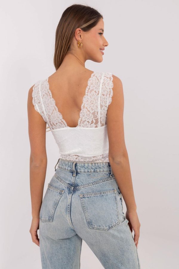 White Top in Undershirts / Tops with Spandex and Polyamide