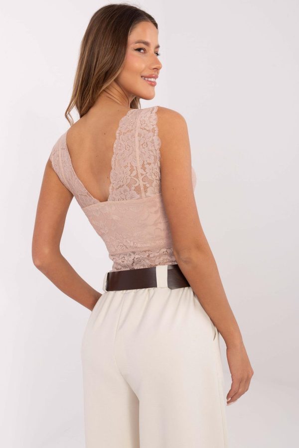 Pink Top in Undershirts / Tops with Spandex and Polyamide