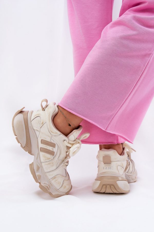 beige Sport Shoes model 211307 Step in style