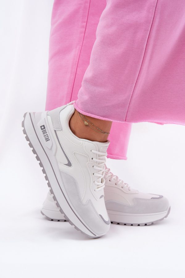 white Platform sneakers model 211330 Step in style