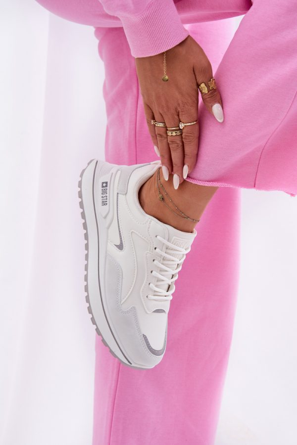 white Platform sneakers model 211330 Step in style