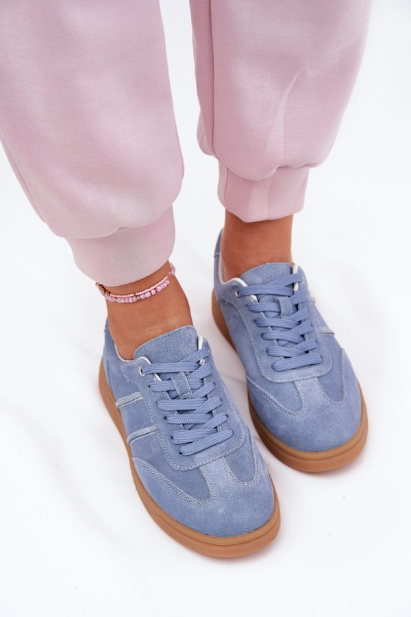 Blue Sport Shoes in Women`s Athletic Shoes, Trainers, Sneakers with Fabric, Footbed, Upper Height and Sole Height