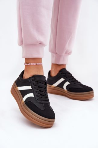 1073109 black Platform sneakers model 211346 Step in style