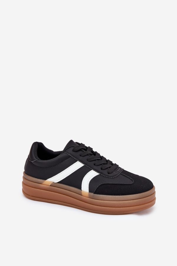 black Platform sneakers model 211346 Step in style