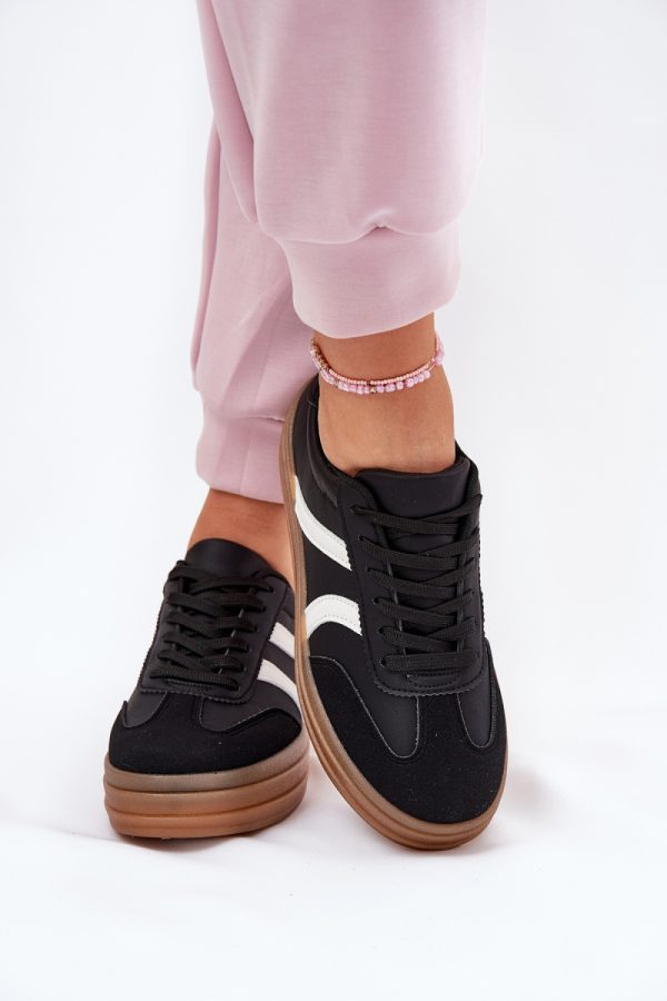 black Platform sneakers model 211346 Step in style