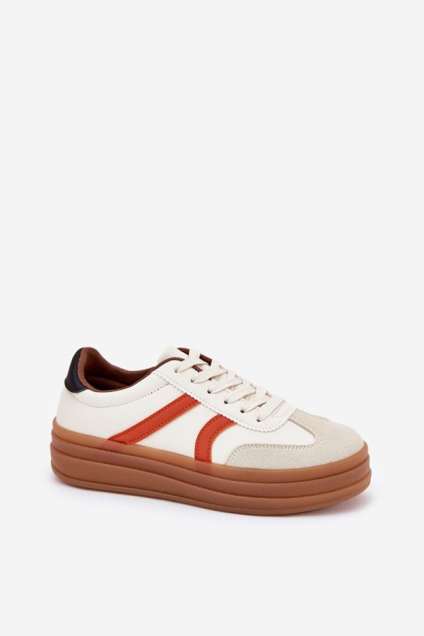 beige Platform sneakers model 211348 Step in style