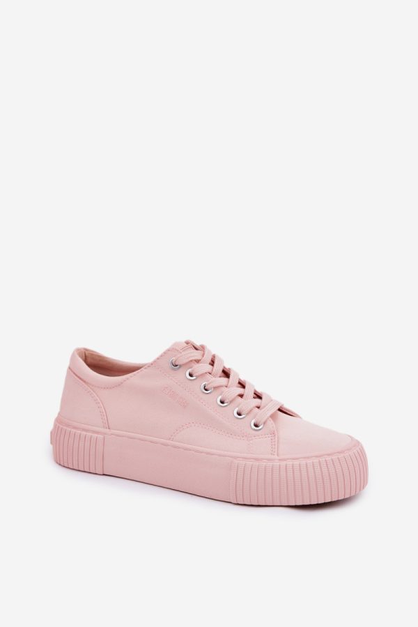 pink Platform sneakers model 211350 Step in style
