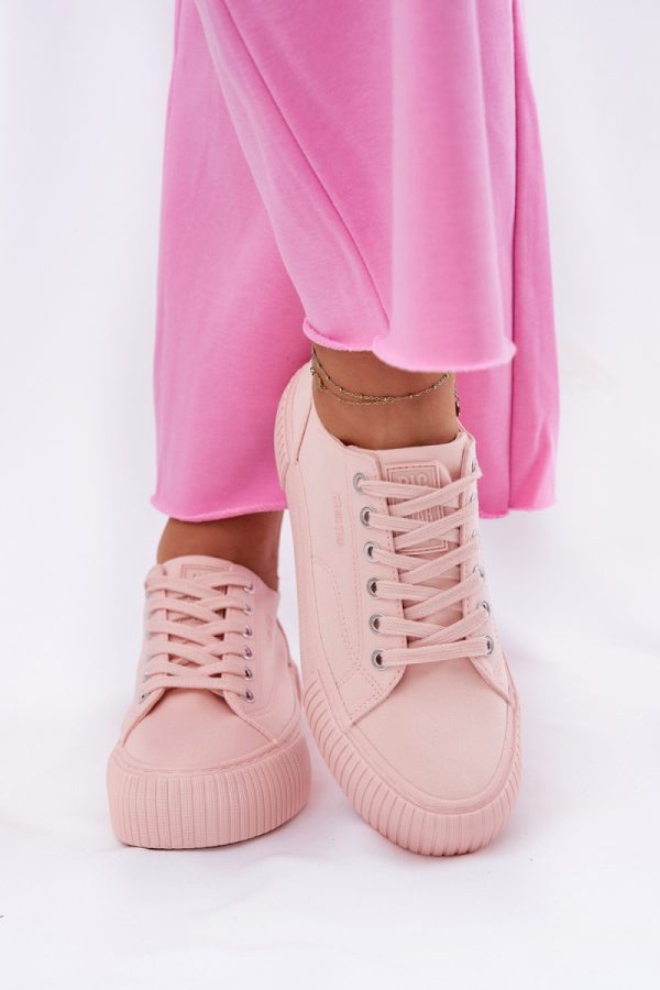 pink Platform sneakers model 211350 Step in style