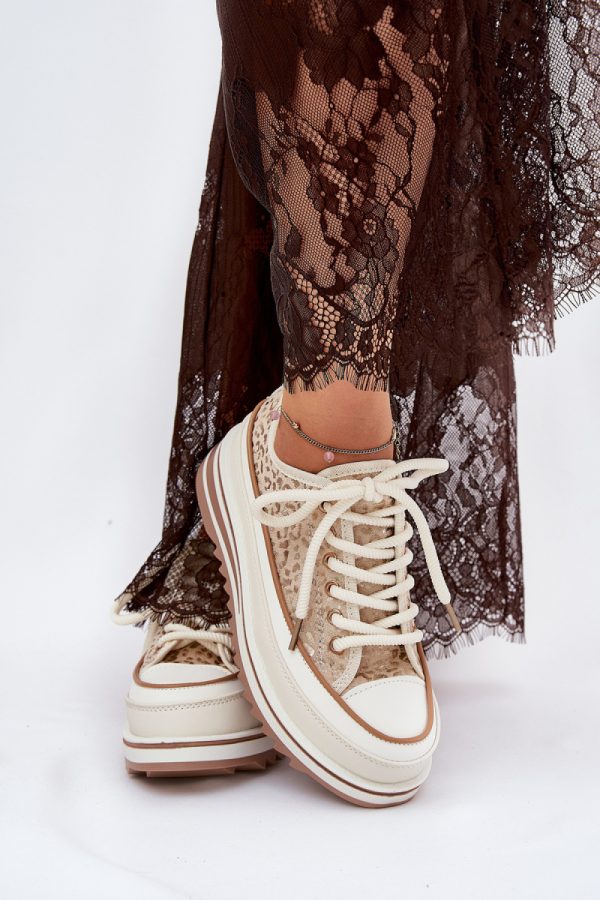 beige Sneakers model 211353 Step in style