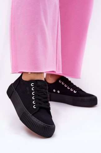 black Platform sneakers model 211357 Step in style