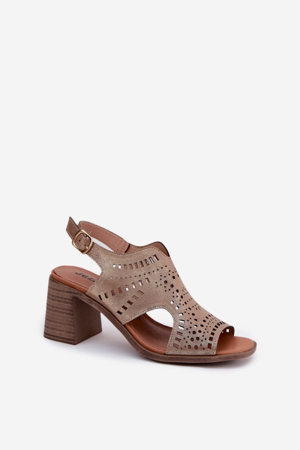 yellow Heel sandals model 211364 Step in style
