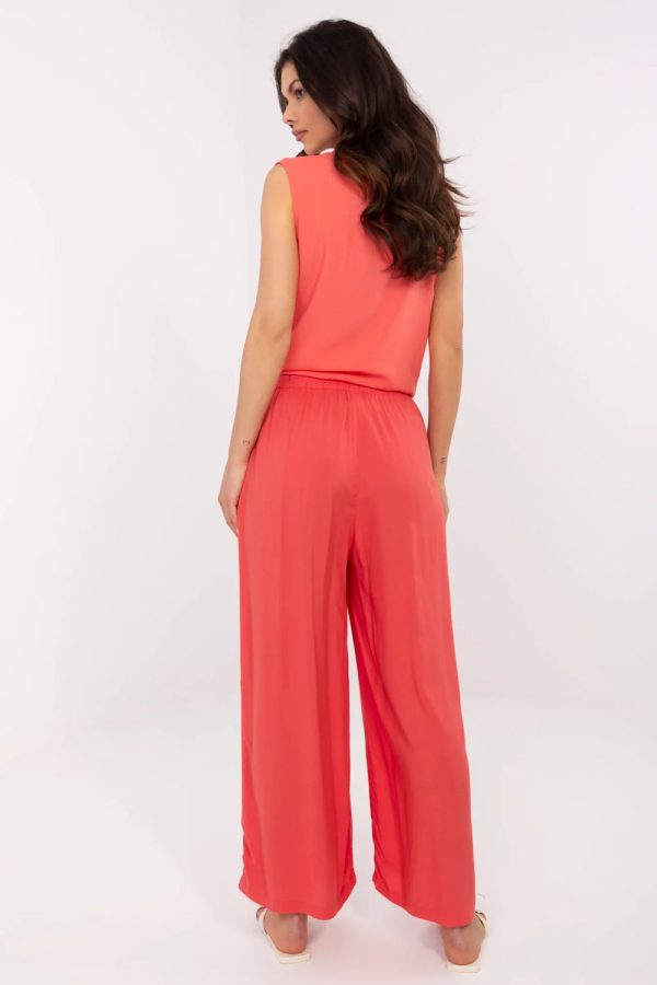 Pink Women Trousers in Pants, Trousers, Shorts with Viscose