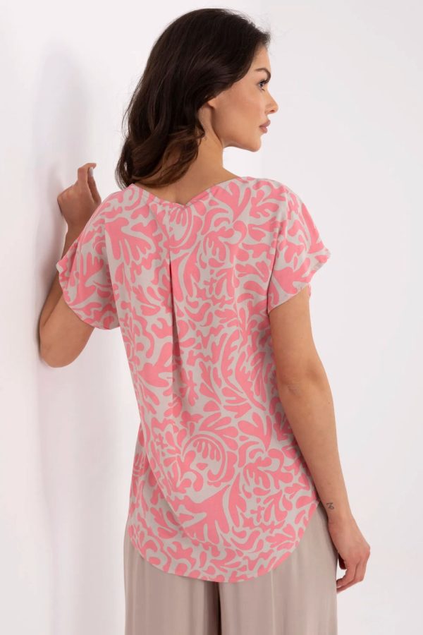 Pink Blouse in Women`s Blouses, Tunics with Viscose