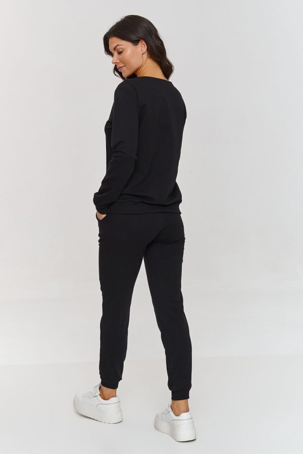 Black Set in Pants, Trousers, Shorts with Cotton and Spandex
