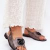 1073932.jpg Grey Sandals in Sandals & Flip-Flops For Women with Fabric, Footbed and Heel Height