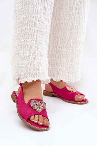 Pink Sandals in Sandals & Flip-Flops For Women with Fabric, Footbed and Heel Height