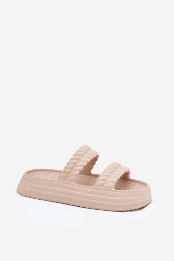 beige Platform sandals model 211669 Step in style
