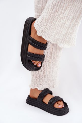 black Platform sandals model 211670 Step in style