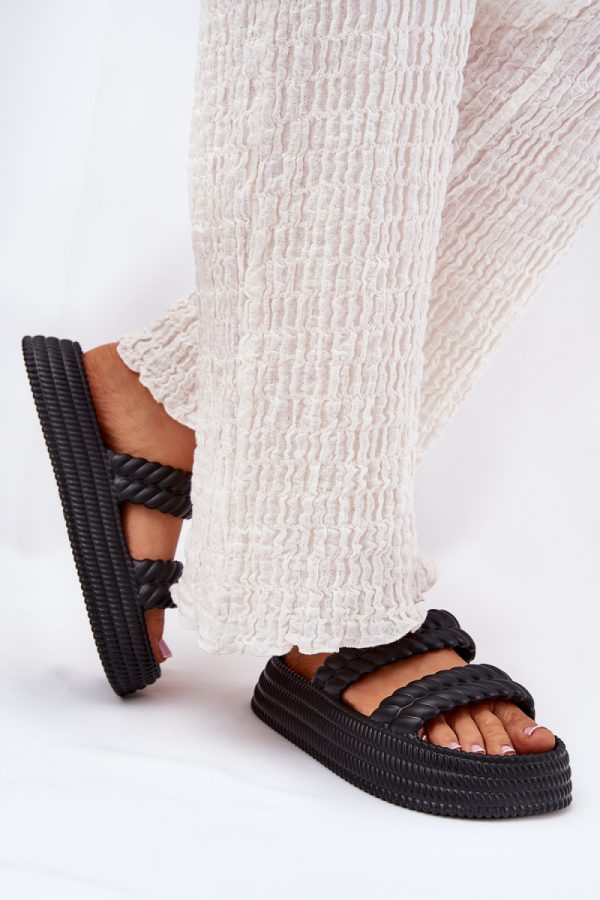 black Platform sandals model 211670 Step in style