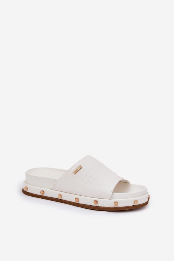 white Platform sandals model 211687 Step in style