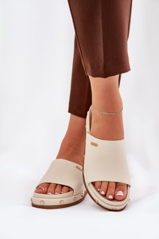 beige Platform sandals model 211688 Step in style