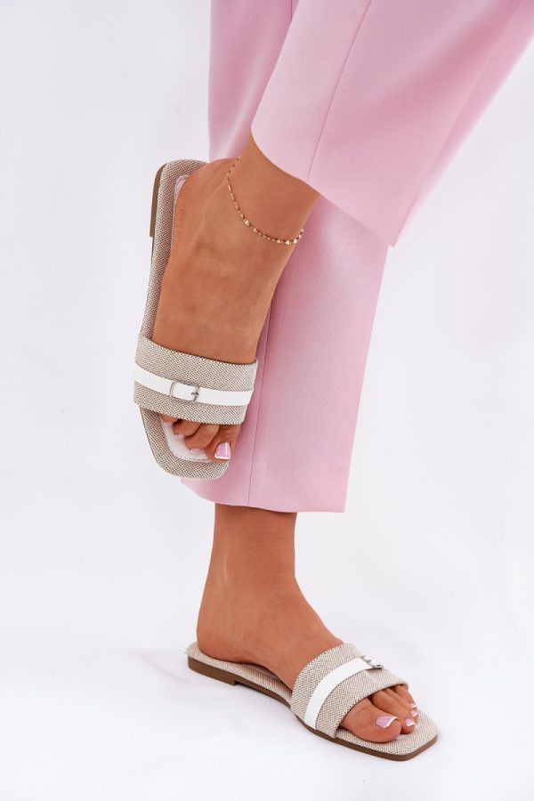 White Flip-flops in Sandals & Flip-Flops For Women with Fabric, Footbed and Heel Height