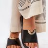 Black Flip-flops in Sandals & Flip-Flops For Women with Fabric, Footbed and Heel Height