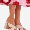 Beige Flip-flops in Sandals & Flip-Flops For Women with Fabric, Footbed, Heel Height and Platform Height