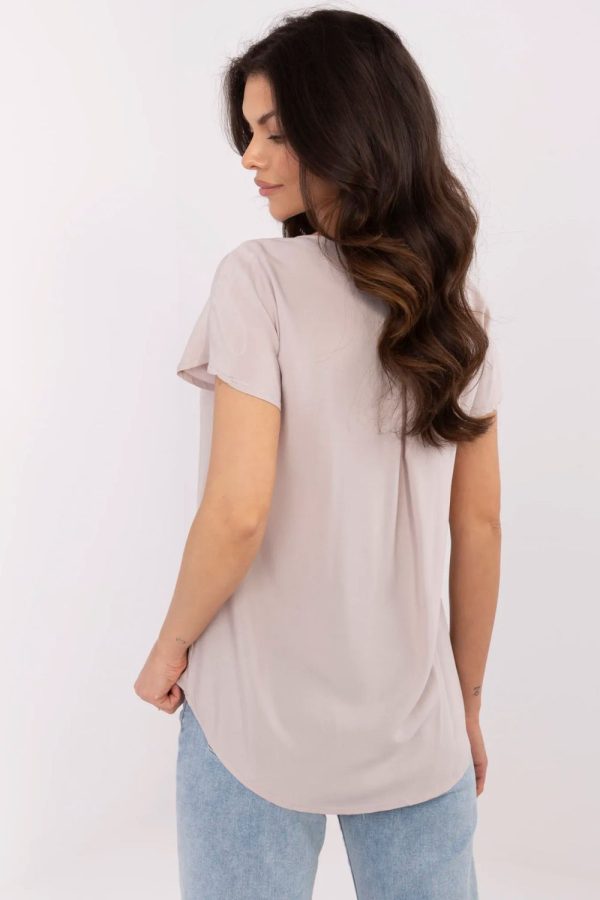 Beige Blouse in Women`s Blouses, Tunics with Viscose