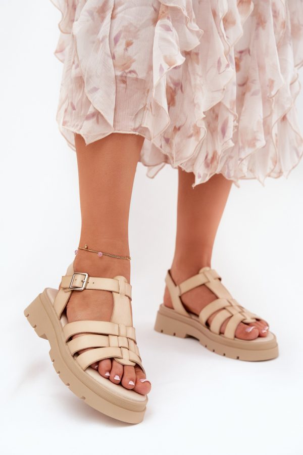 beige Sandals model 211952 Step in style