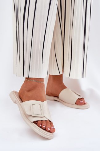 beige Flip-flops model 211959 Step in style