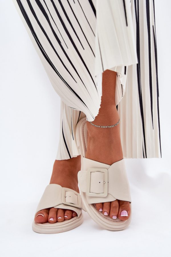 beige Flip-flops model 211959 Step in style