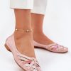 Pink Ballet Flats in Ballet Flats, Ballet Pumps For Women with Fabric, Footbed, Upper Height and Heel Height