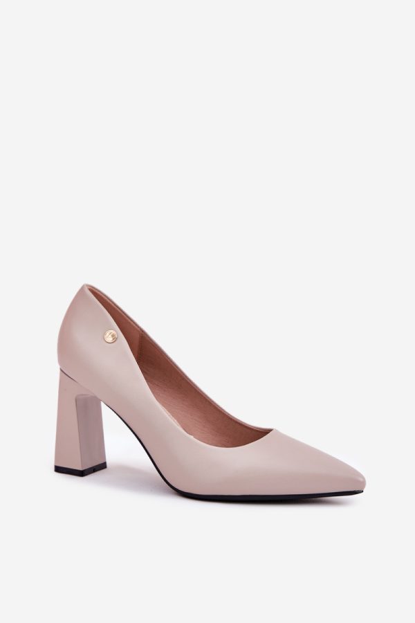 grey Block heel pumps model 211987 Step in style