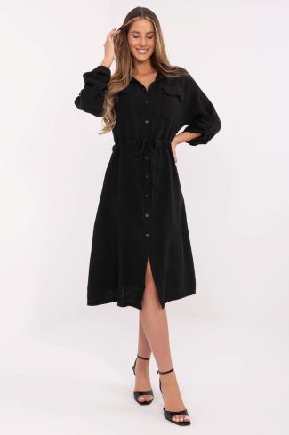 Black Daydress in Day Dresses with Cotton