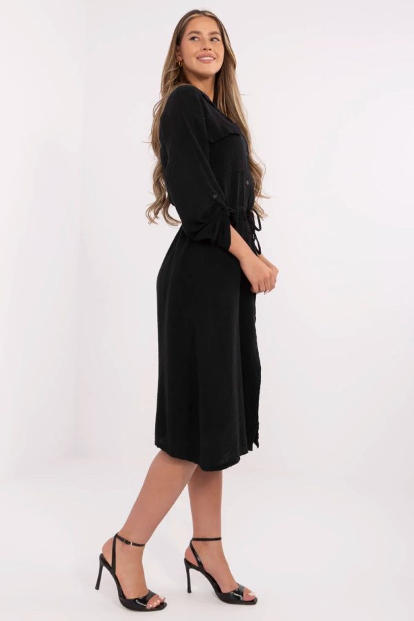 Black Daydress in Day Dresses with Cotton