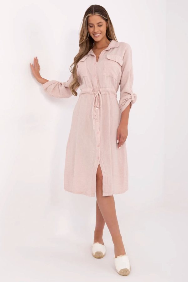Pink Daydress in Day Dresses with Cotton