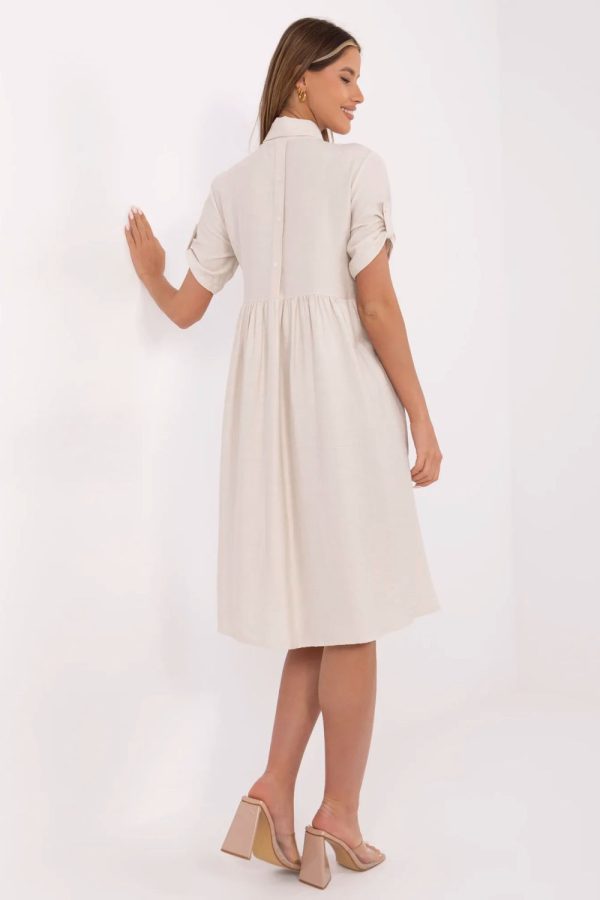 Beige Daydress in Day Dresses with Nylon and Viscose