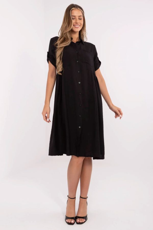 Black Daydress in Day Dresses with Nylon and Viscose