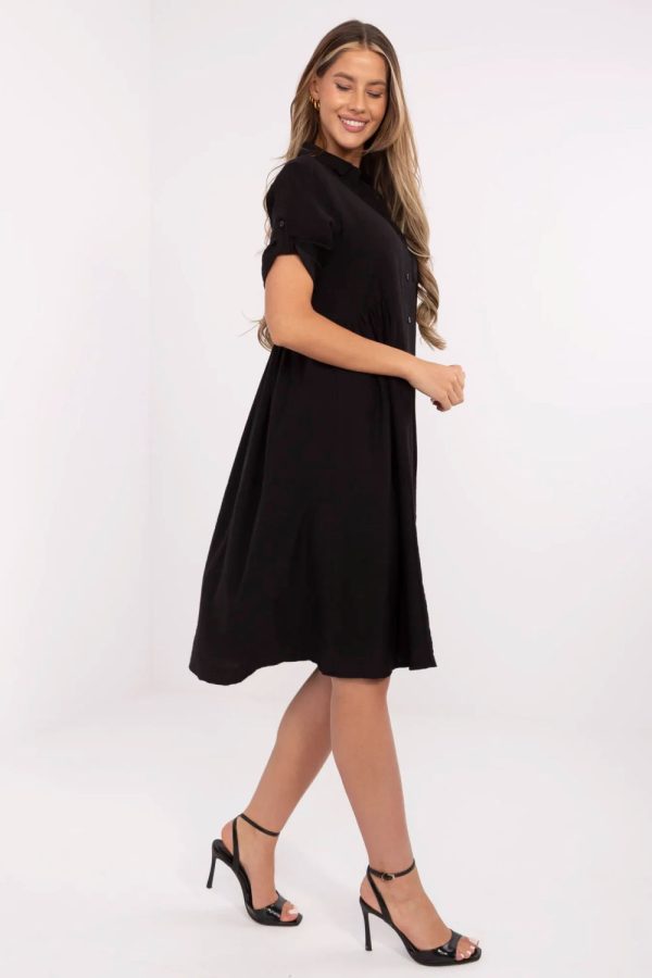 Black Daydress in Day Dresses with Nylon and Viscose