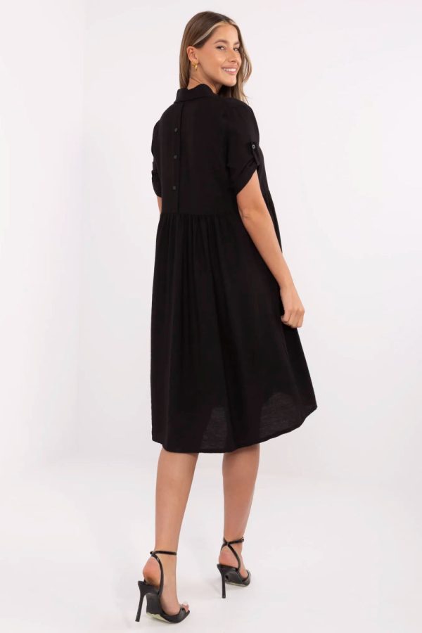 Black Daydress in Day Dresses with Nylon and Viscose