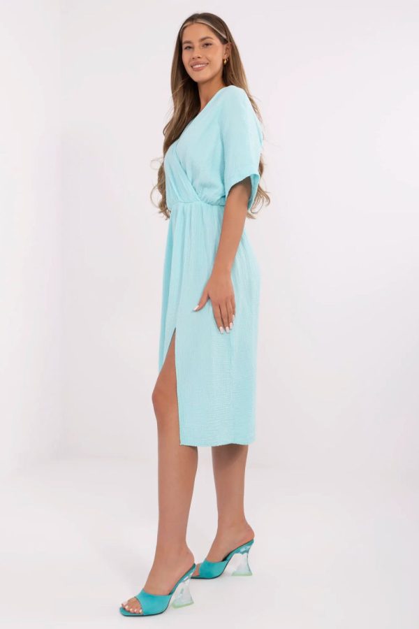 Green Daydress in Day Dresses with Cotton