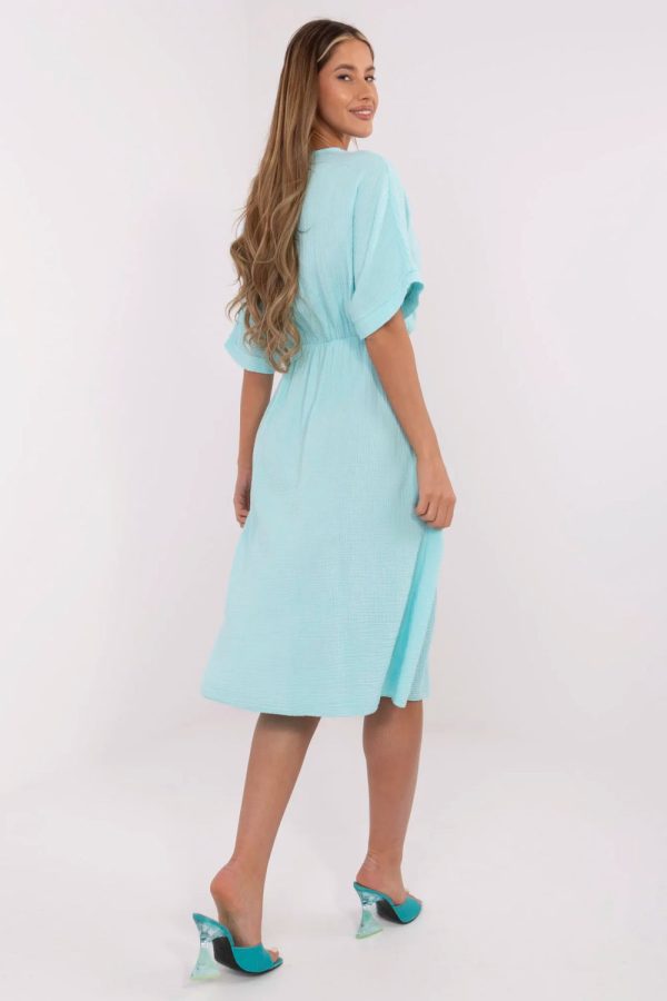 Green Daydress in Day Dresses with Cotton