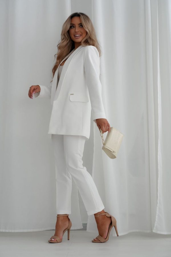 Beige Women Trousers in Pants, Trousers, Shorts with Cotton, Spandex and Nylon