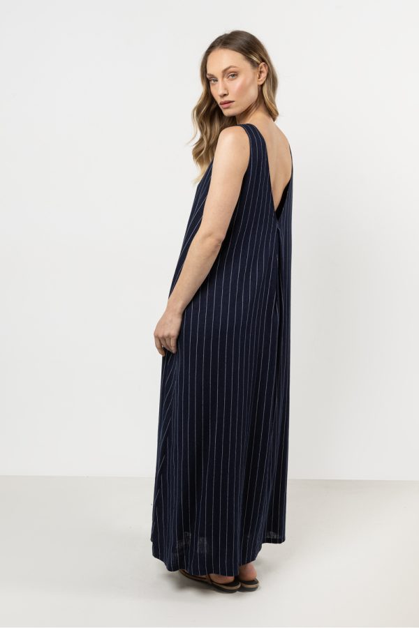 Navy Blue Daydress in Day Dresses with Len and Viscose